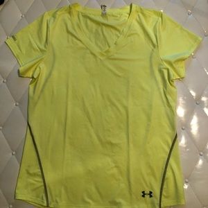 Under Armour Neon Yellow Short Sleeve Tee Iso Chill Size L